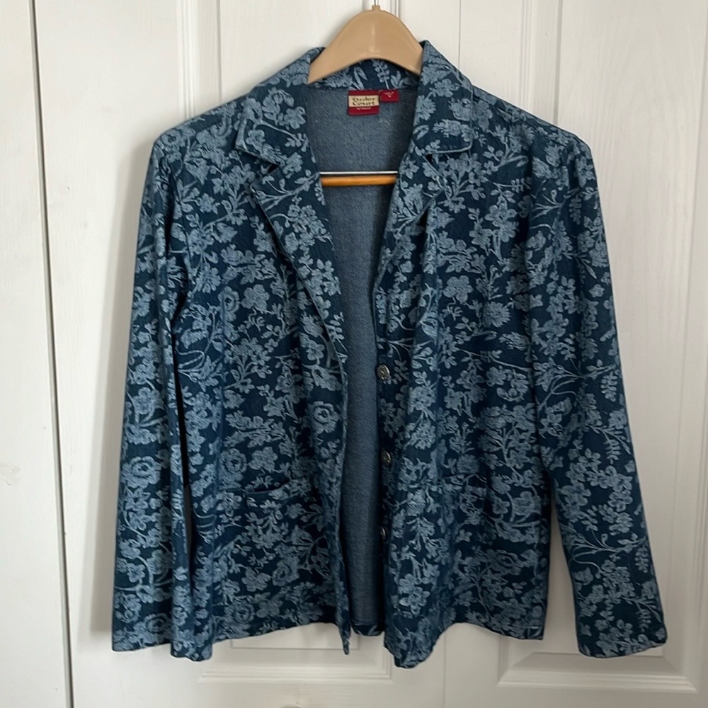 Floral Blue Jean Jacket Tudor Court Medium